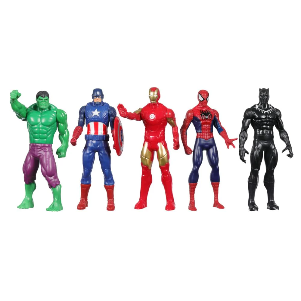 Marvel 6 Inch Super Heroes Iron Man, Spider-Man, Captain America, Hulk, Black Panther . - Image 2