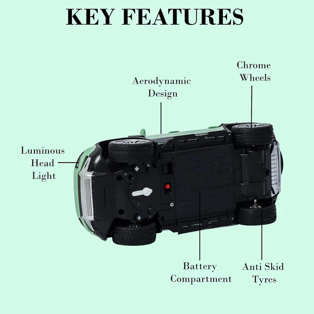 Sport Utility Vehicle Defender RC Car with LED Lights and Real Smoke Effect - Image 2