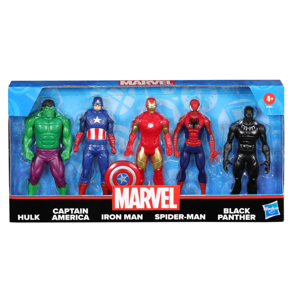 Marvel 6 Inch Super Heroes Iron Man, Spider-Man, Captain America, Hulk, Black Panther . - Image 3