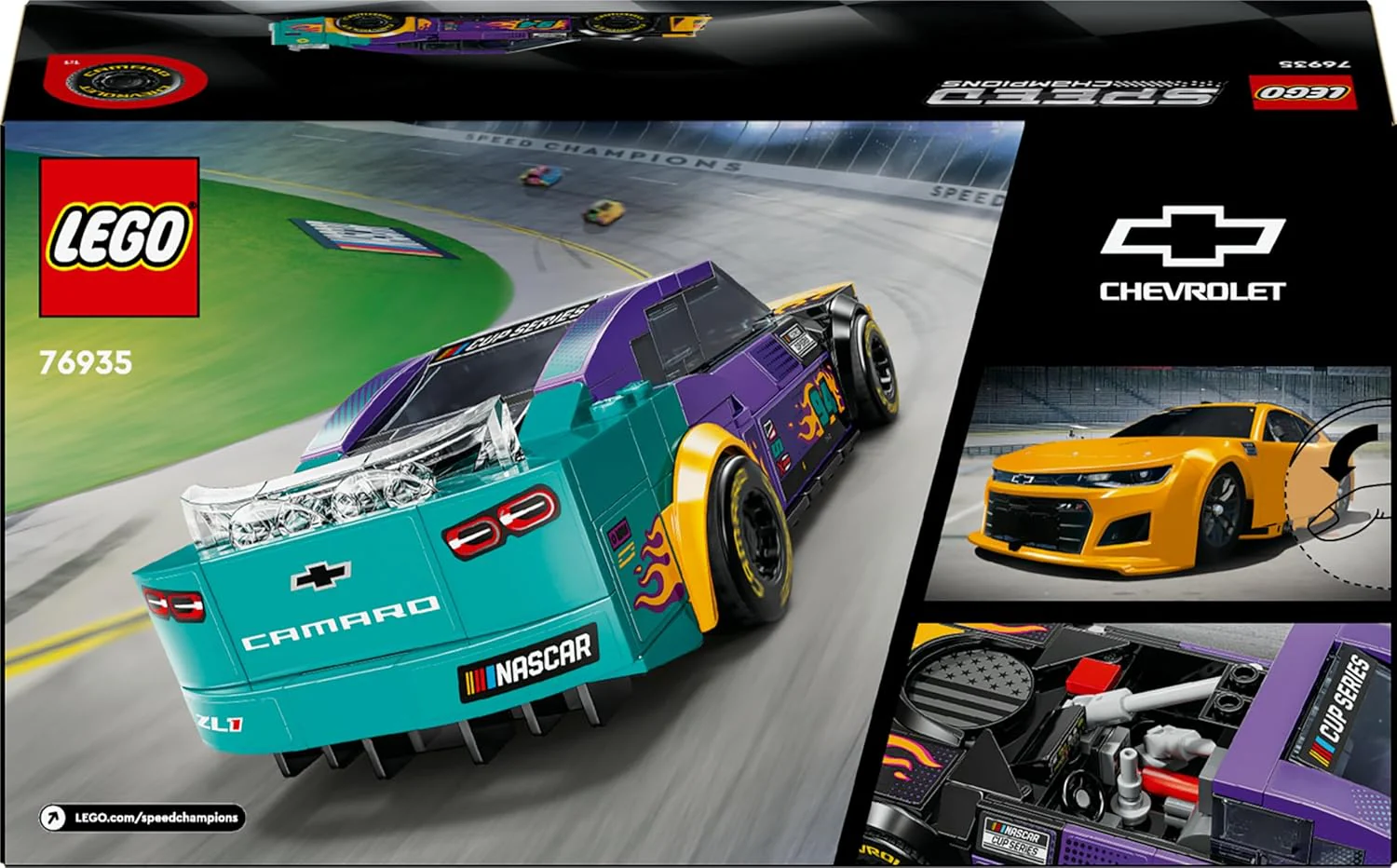 LEGO Speed Champions NASCAR Next Gen Chevrolet Camaro Vehicle Building Kit - Image 4