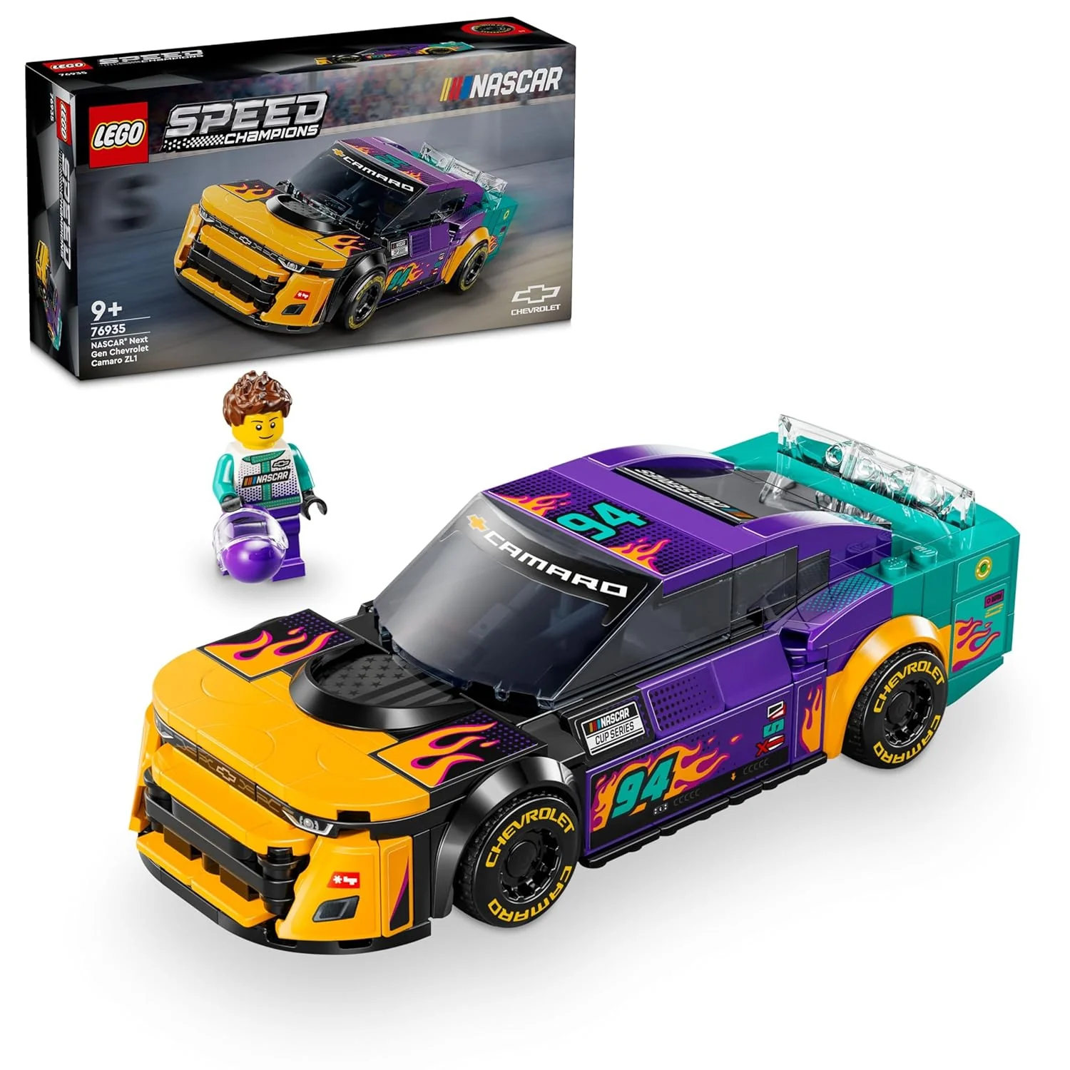 LEGO Speed Champions NASCAR Next Gen Chevrolet Camaro Vehicle Building Kit