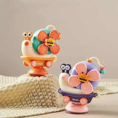 Montessori Baby Table Toy Rotating Suction Spinner for High Chair Play