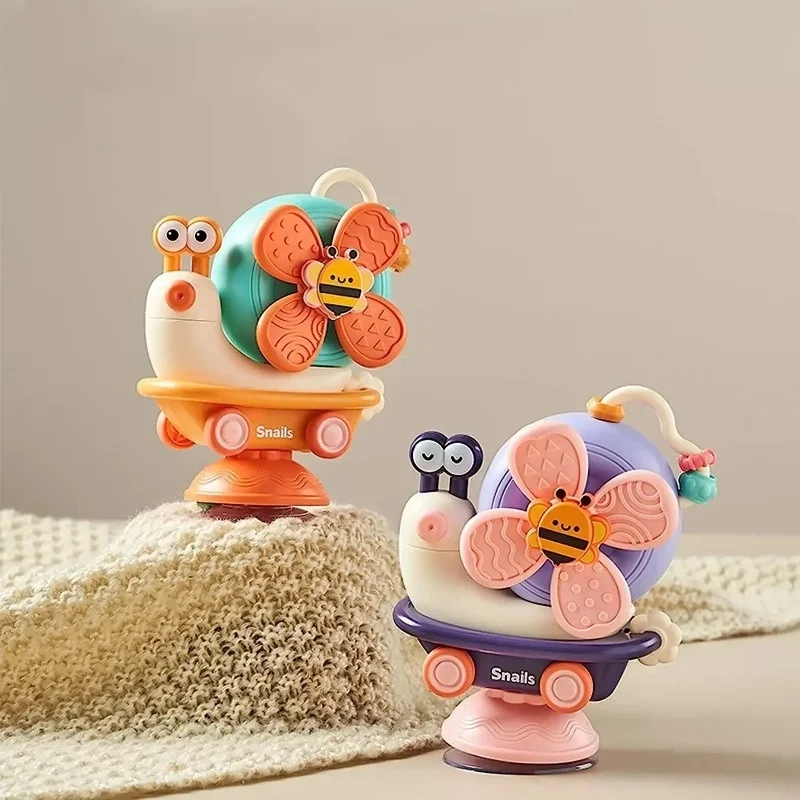 Montessori Baby Table Toy Rotating Suction Spinner for High Chair Play