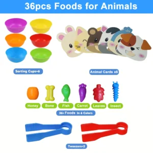 Animal Feeding Counting Toy Color Sorting & Matching Game for Kids (3+ Years) - Image 12