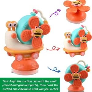 Montessori Baby Table Toy Rotating Suction Spinner for High Chair Play - Image 5