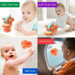 Montessori Baby Table Toy Rotating Suction Spinner for High Chair Play - Image 6