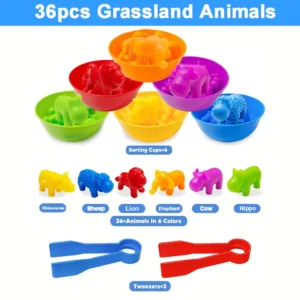Animal Feeding Counting Toy Color Sorting & Matching Game for Kids (3+ Years) - Image 9