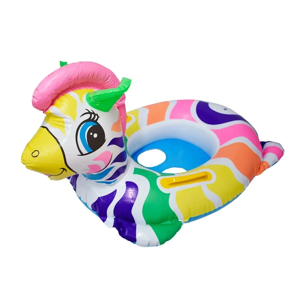 Zebra Baby Float Boat – 80cm Inflatable Swimming Ring for Kids