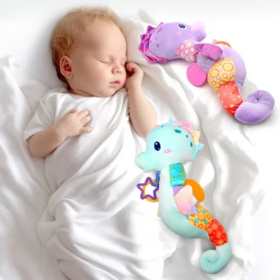 Baby Seahorse Plush Soothing Toy  Hanging Comfort Toy for Sleep, Travel & Early Learning