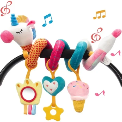 Infant Unicorn Hanging Toy  Soft Comfort Toy for Baby Crib & Travel