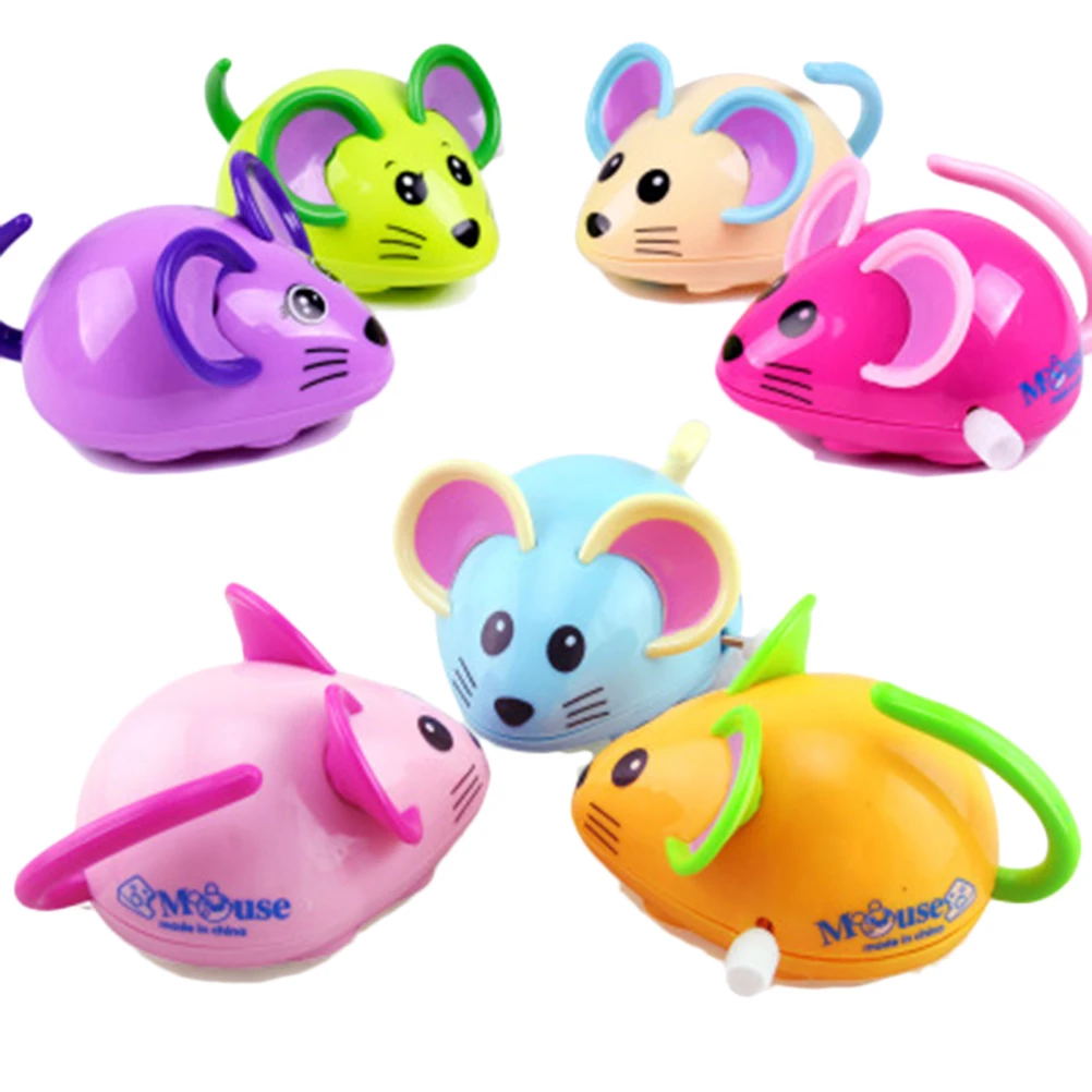Cartoon Rat Wind-Up Toy for Kids – Clockwork Running Mouse Educational Toy - Image 2