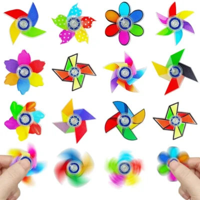 15pcs Mini Windmill Spinner Toys – Colorful Fingertip Fidget Toys for Kids & Party Favors