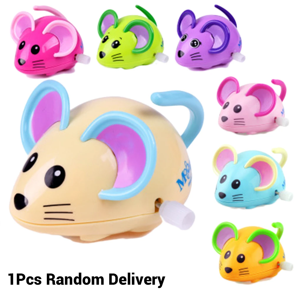 Cartoon Rat Wind-Up Toy for Kids – Clockwork Running Mouse Educational Toy