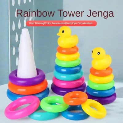 Baby Rainbow Stacking Toy – Educational Ring Tower for Infants (0–3 Years)