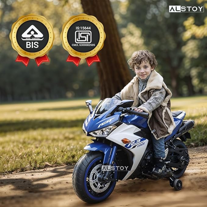 Ninja Kids Electric Bike 12V Ride-On Toy with Bluetooth Music, 35kg Load, Ages 3–8 - Image 3