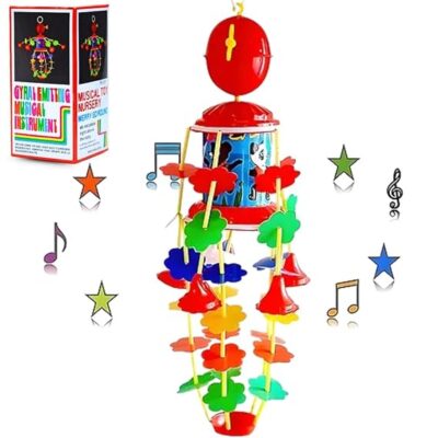 Newborn Cradle Toy Musical Jhoomer with Rotating Hanging Rattle & Gentle Sound