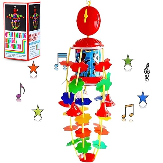 Newborn Cradle Toy Musical Jhoomer with Rotating Hanging Rattle & Gentle Sound
