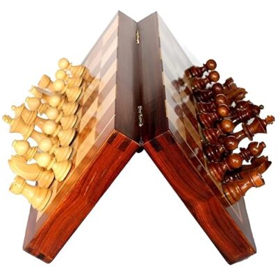 Minimakers 12-inch Wooden Magnetic Chess Set